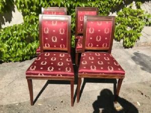 Set of 04 Mahogany Carlo X Chairs - Restored (in progress)_car 1712